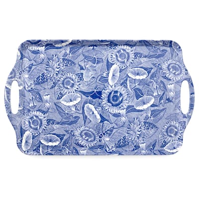 Pimpernel Blue Room Sunflower Large Melamine Handled Tray - 18.9" x 11.6"