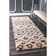 preview thumbnail 6 of 15, Brooklyn Rug Co Boho Sot and Plush Moroccan Variations Rainbow Trellis Shag Multi Rug 2' 8" x 8' Runner - White
