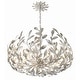 preview thumbnail 3 of 3, Broche 6 Light Antique Silver Chandelier - 27"W x 19"H x 27"D