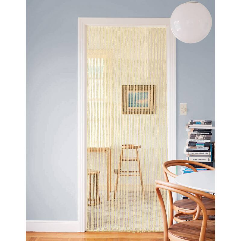 Braided Cotton/Polyester Rope Door Curtain 54 Strings 79" H x 36" W - 79" H x 36" W x 0.8" D