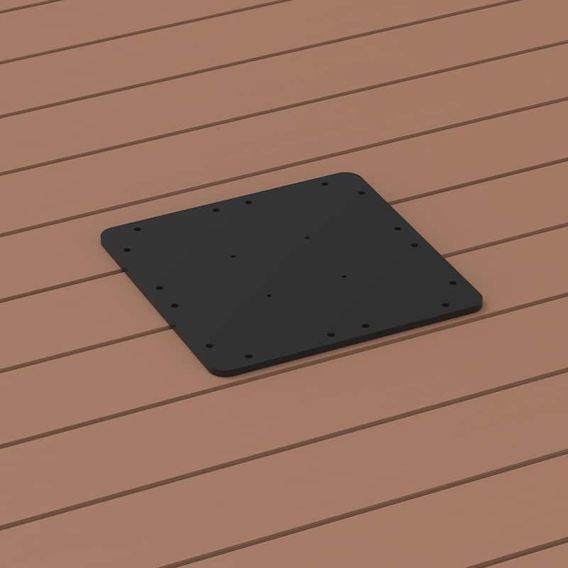 PURPLE LEAF Offset Patio Umbrella Steel Plate Base - 15.75"(L) X 15.75"(W) X 0.39"(THK)