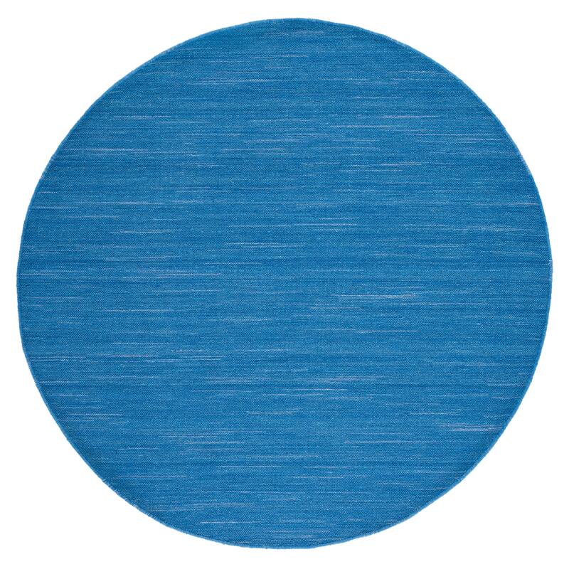 SAFAVIEH Handmade Kilim Eilen New Zealand Wool Rug - 6' Round - Blue