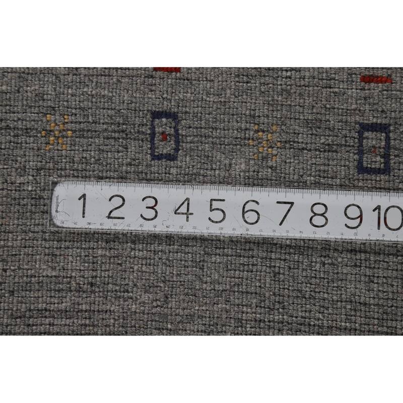 Hand Knotted Oriental 100% Wool Carpet Tribal Animal Pictorial Greys & Charcoal Gabbeh Area Rug - 7' 9'' X 5' 1''