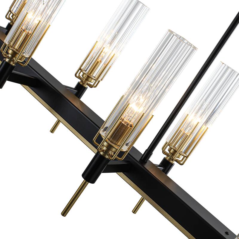 10 - Light Dimmable Modern Linear Kitchen Island Chandelier - 45.28in
