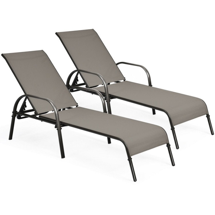 Sling patio lounge clearance chairs