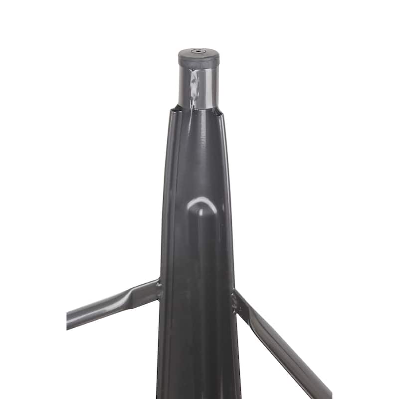 24" High Back Metal Stool with Leather Cushion-Set of 2