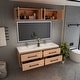 preview thumbnail 22 of 26, Victoria 48'' Floating Double Sink Vanity with LED light Top Cabinet