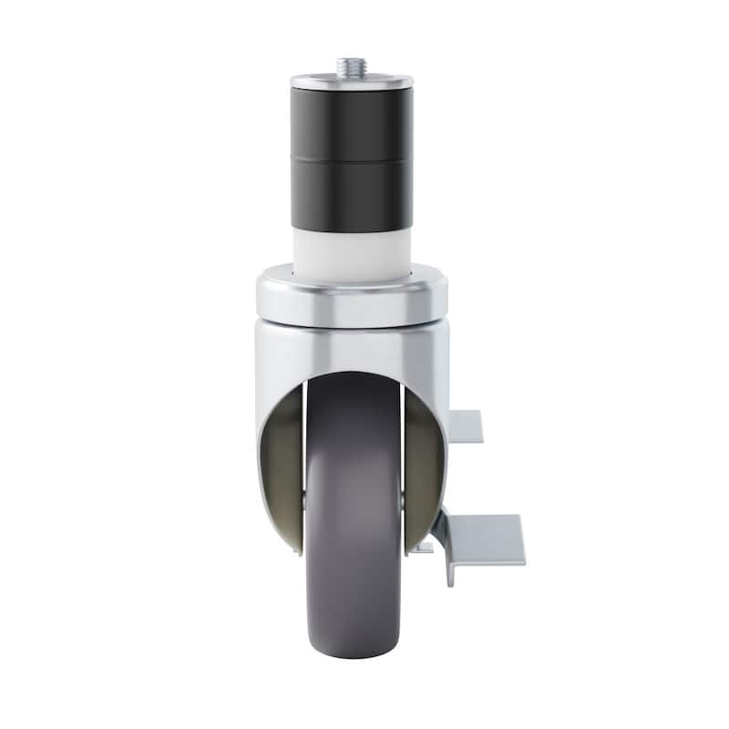 Set of 4 Commercial Heavy Duty Casters with 2 Swivel Casters, 2 Locking Casters