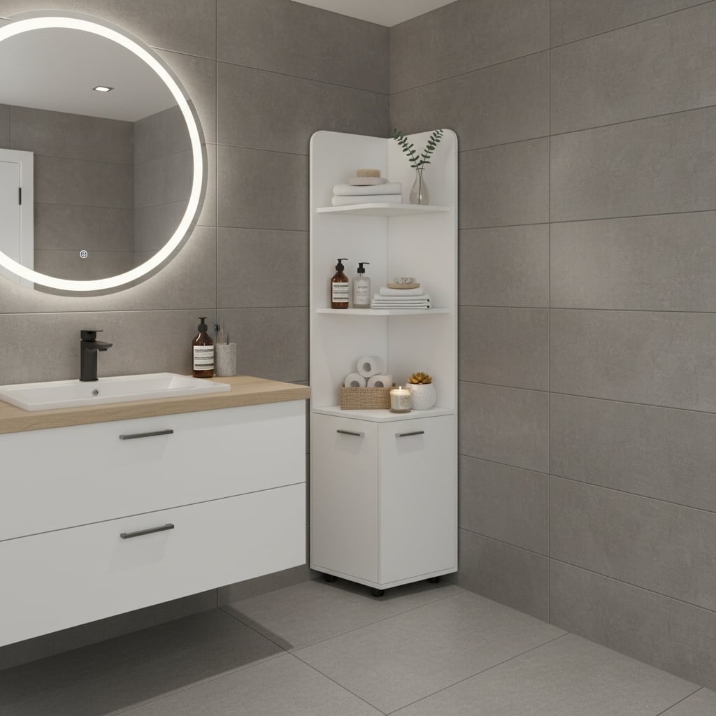 HomeRoots 15" Black And White Accent Cabinet With Four Shelves - 14.80 in. x 62.20 in. x 14.20 in.