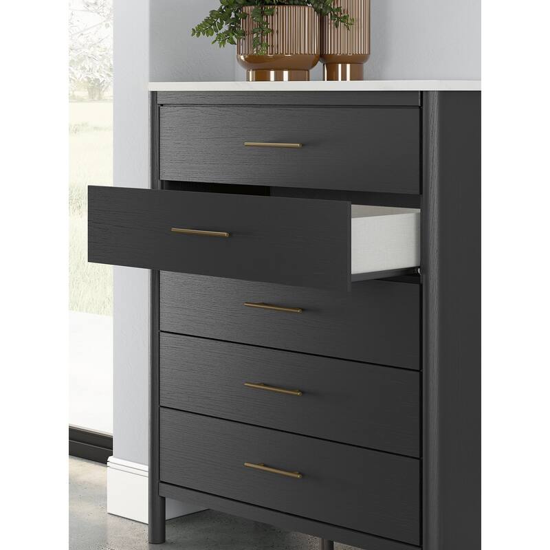 Signature Design by Ashley Cadmori Black/White Chest of Drawers
