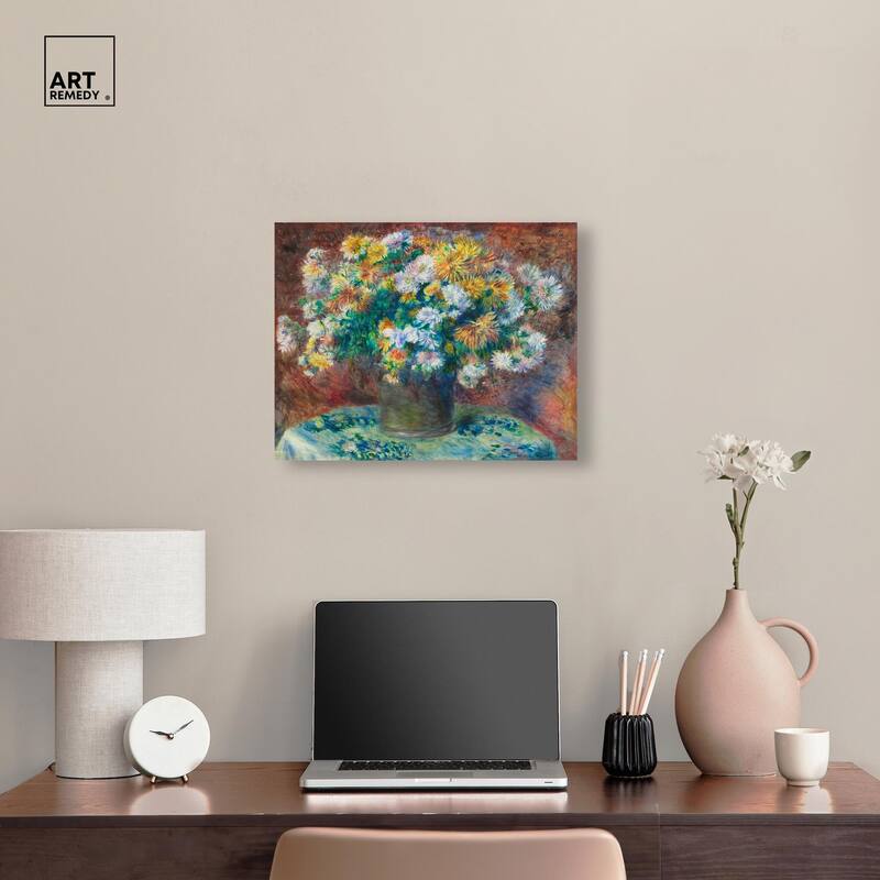 Renoir Chrysanthemum Canvas by Art Remedy, Gallery Wrapped