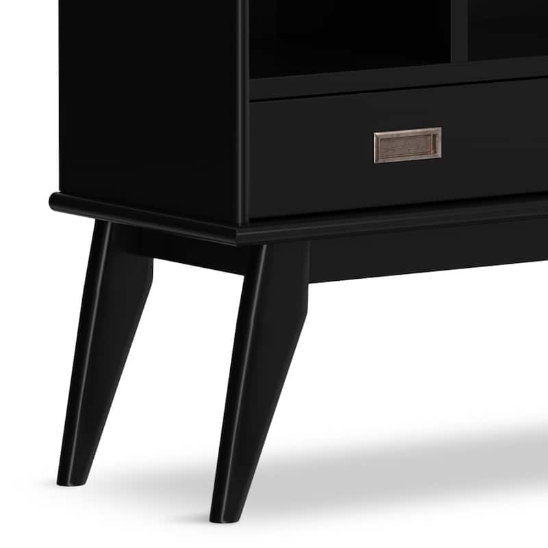 WYNDENHALL Tierney SOLID HARDWOOD 64x35 inch Modern Wide Bookcase and Storage Unit - 35"w x 14"d x 64" h
