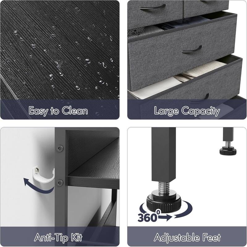 Dresser & Chest of Drawers Organizer Unit with 5 Drawers
