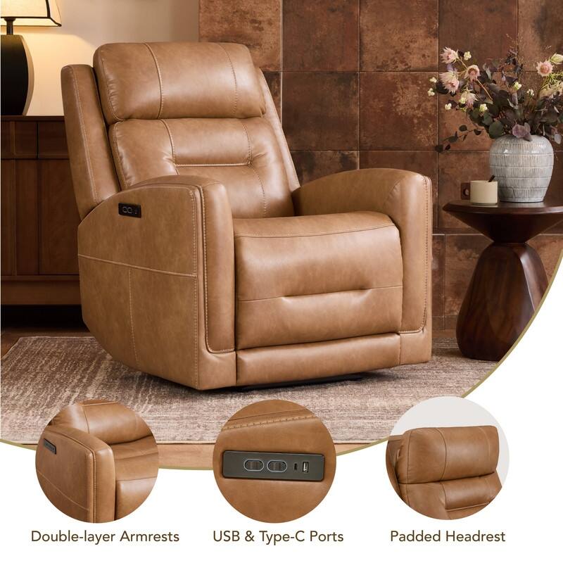 Spruce & Spring Power Recliner Chair Wall Hugger with Power Headrest