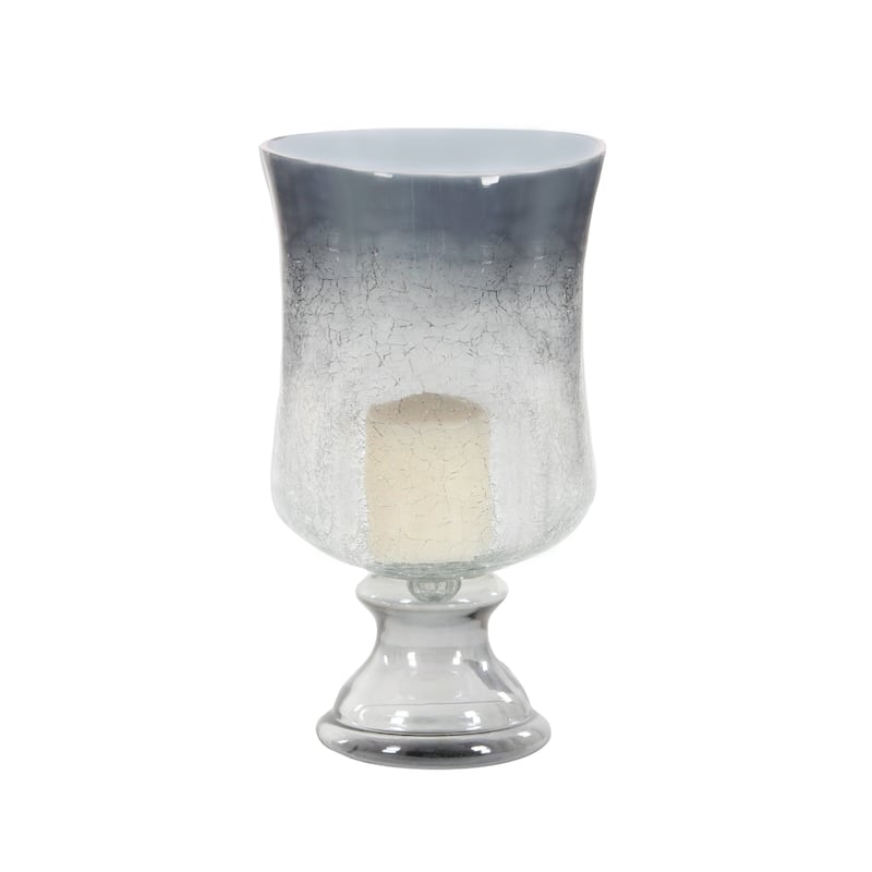 Glass Traditional Hurricane Lamp - 7 x 7 x 14