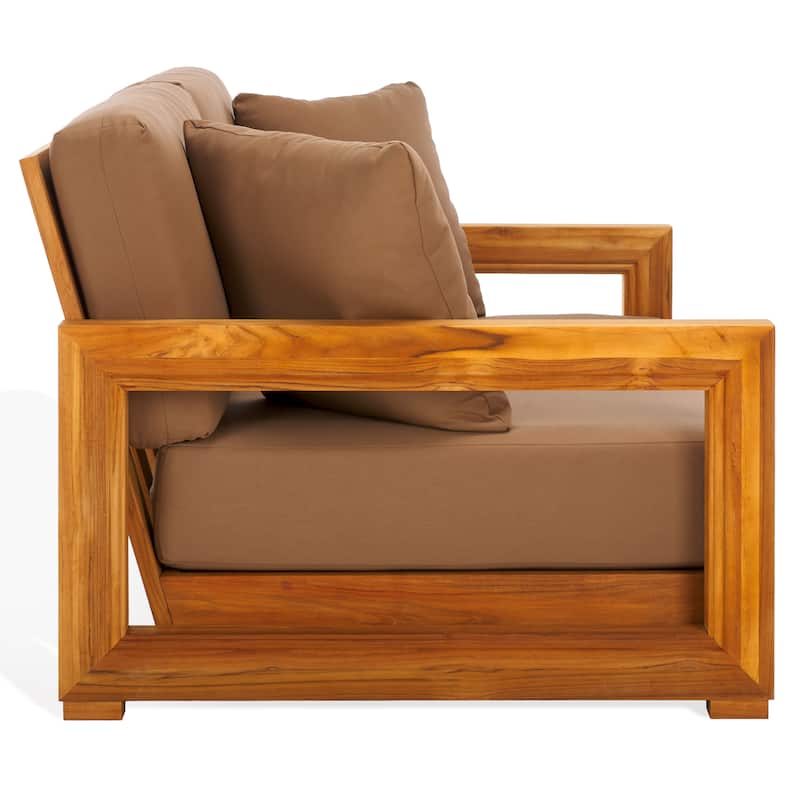 SAFAVIEH Couture Montford Brazilian Teak 2-Seat Bench - 53"W x 36"D x 27"H