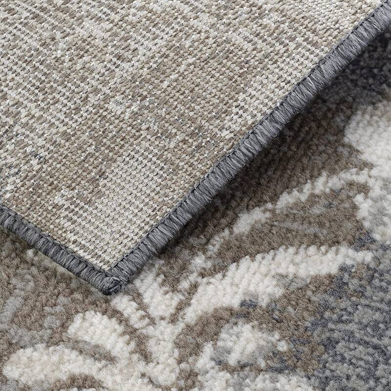 Contemporary Floral Patchwork Indoor Area Rug or Runner by Superior