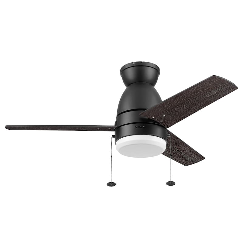44" Prominence Home Fawn Contemporary Ceiling Fan with LED Light, Dual Finish Blades - 44 Inches