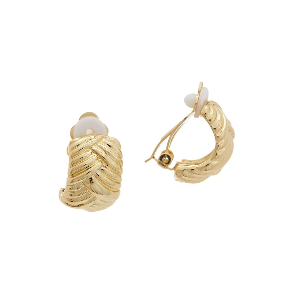 Juvell Gold Plated Brass Fancy Clip Earrings - N/A