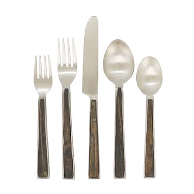 Artisanal Wood Inlay Flatware (Set of 5)