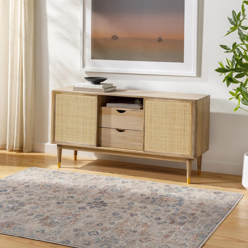 Our PNW Home x Livabliss Olympic Updated Traditional Area Rug - 2' 7" x 7' 3" - Pale Blue