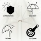 preview thumbnail 72 of 157, 9ft Tassel Patio Umbrella Auto-Tilt, Crank , by JONATHAN Y