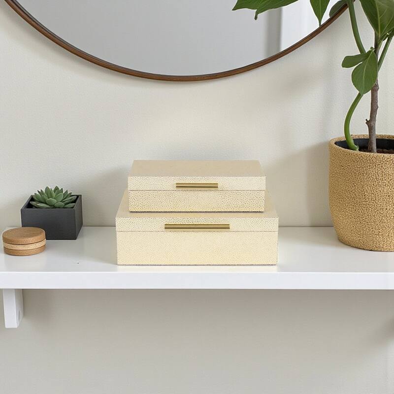 Lusan Black Vinyl Decorative Box Set