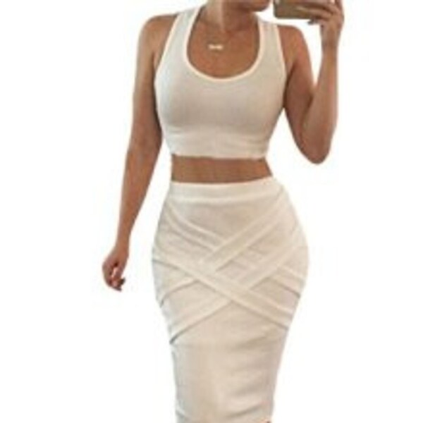 crop top and skirt outfit