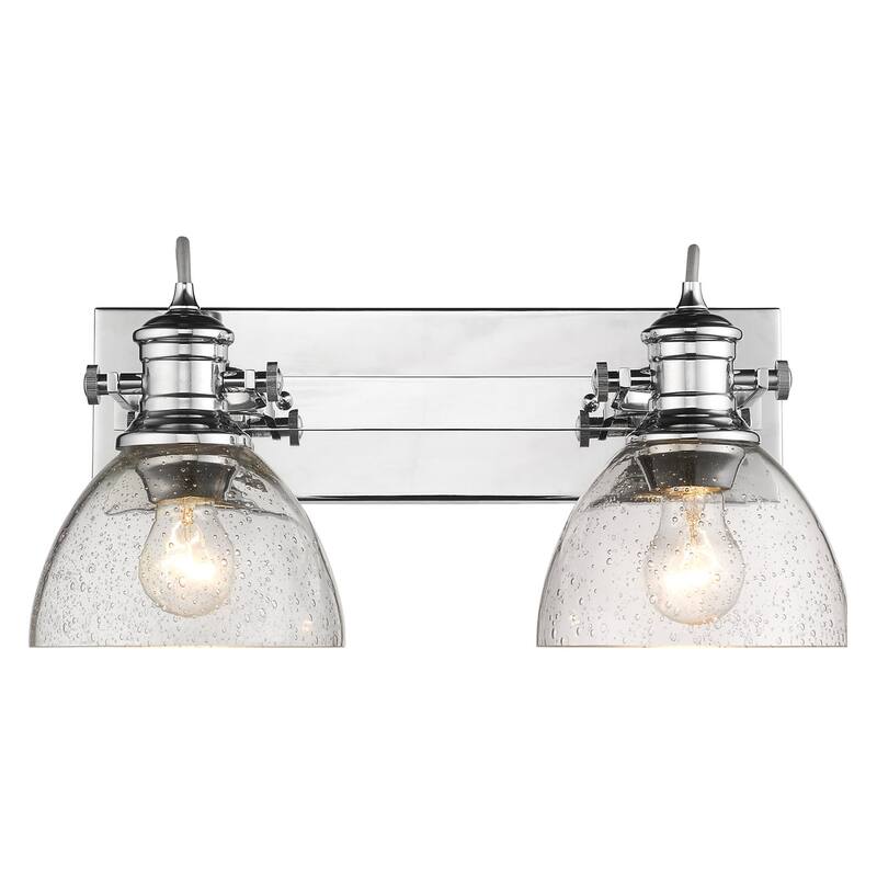 Golden Lighting Hines 2 Light 17-7/8" Wide Bathroom Vanity Light with - Chrome