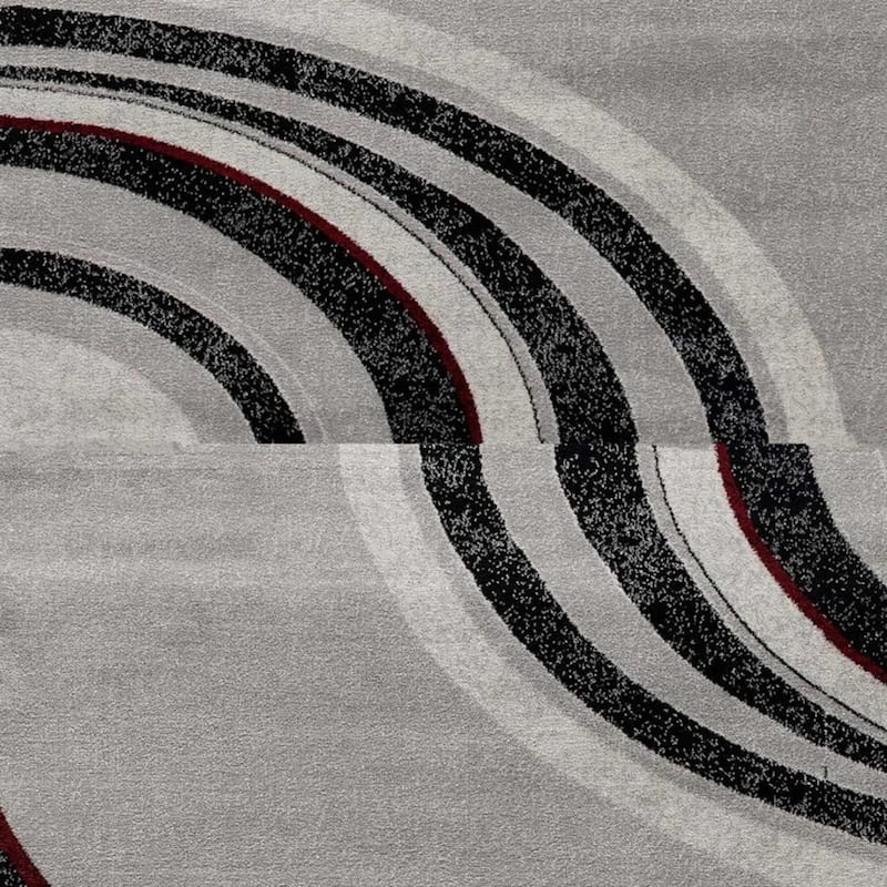 HomeRoots Abstract Modern Runner Area Rug