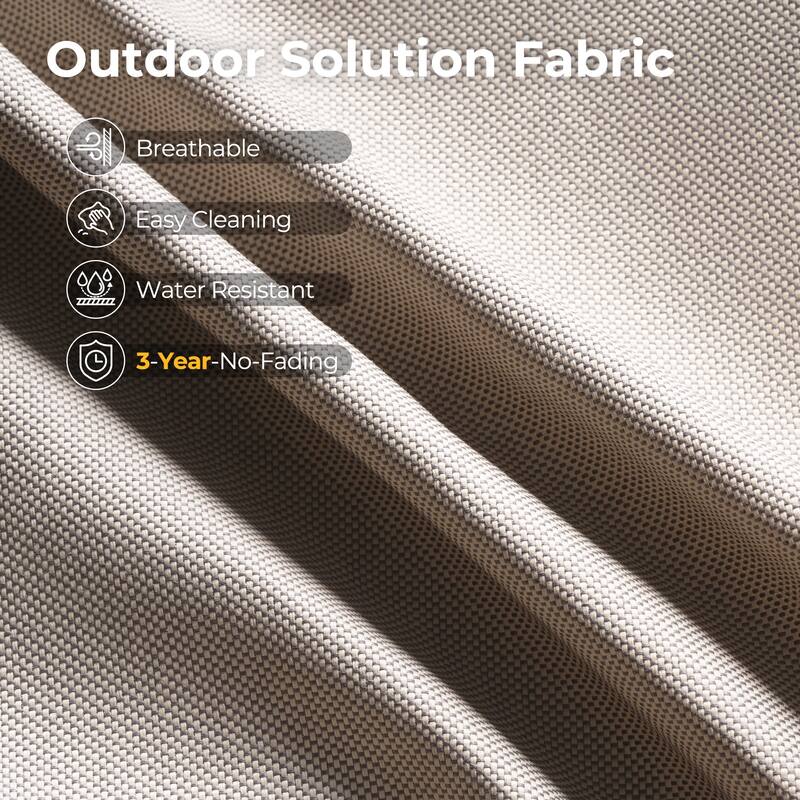 HOOOWOOO 10-piece Outdoor Wicker Wide Arm Patio Furniture Set with Fire Pit