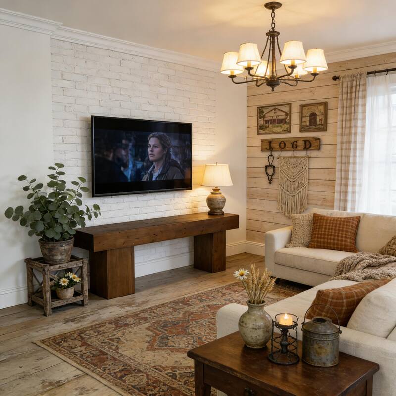 Solid Wood Television Stand for 55/60/65/75 Inch TVs, TV Entertainment Center Media Console Table for Living Room Bedroom