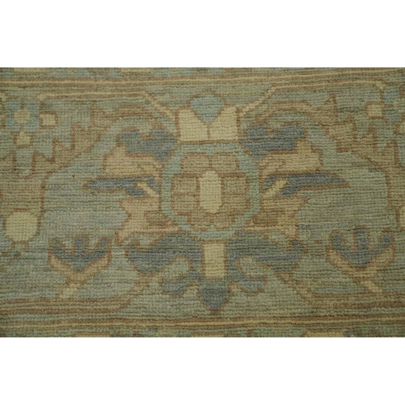 Vegetable Dye Wool Oushak Turkish Large Rug, Medallion Geometric Carpet - 14' 7'' X 12' 2''
