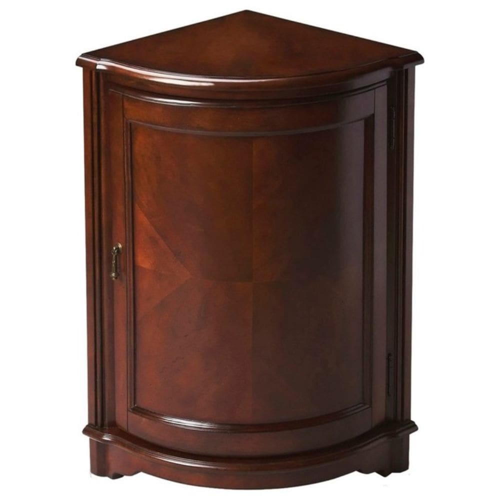 Shop Traditional Quarter Round Wooden Corner Cabinet In Plantation