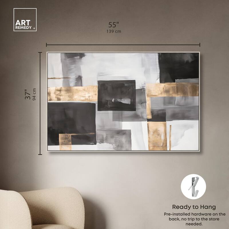 Graphite and Glimmer I Canvas by Art Remedy
