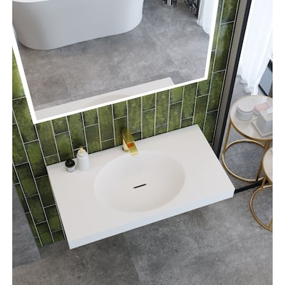 Darleen Shallow Basin Wall Mounted Bathroom Sink
