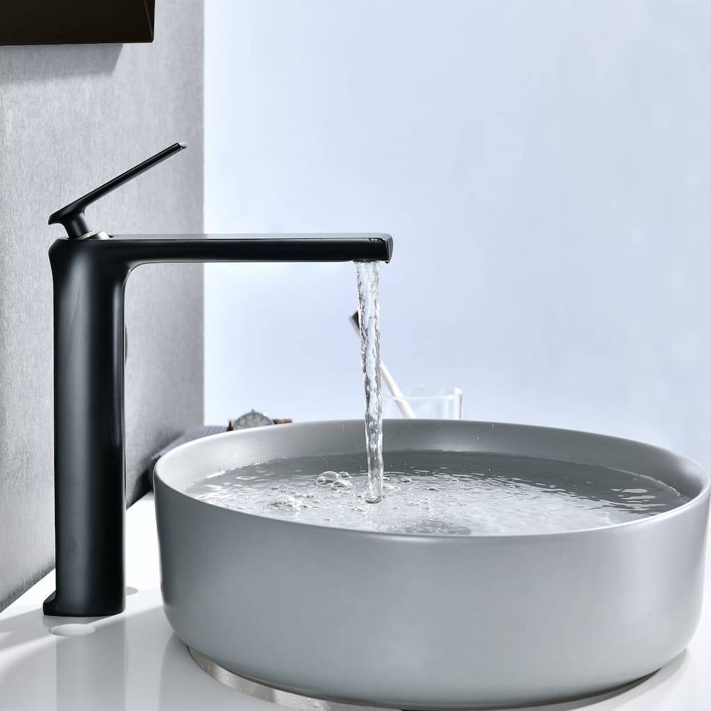 PROOX High Arc Bathroom Vessel Faucet Lever Single Handle