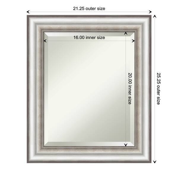Salon Silver Bathroom Vanity Wall Mirror On Sale Overstock 31477859