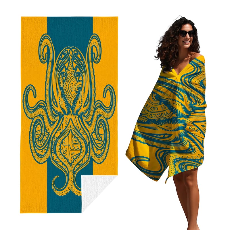 Large Turtle Shark Seahorse Beach Towel Pool Swimming Towels 30" X 60", 35"x70"