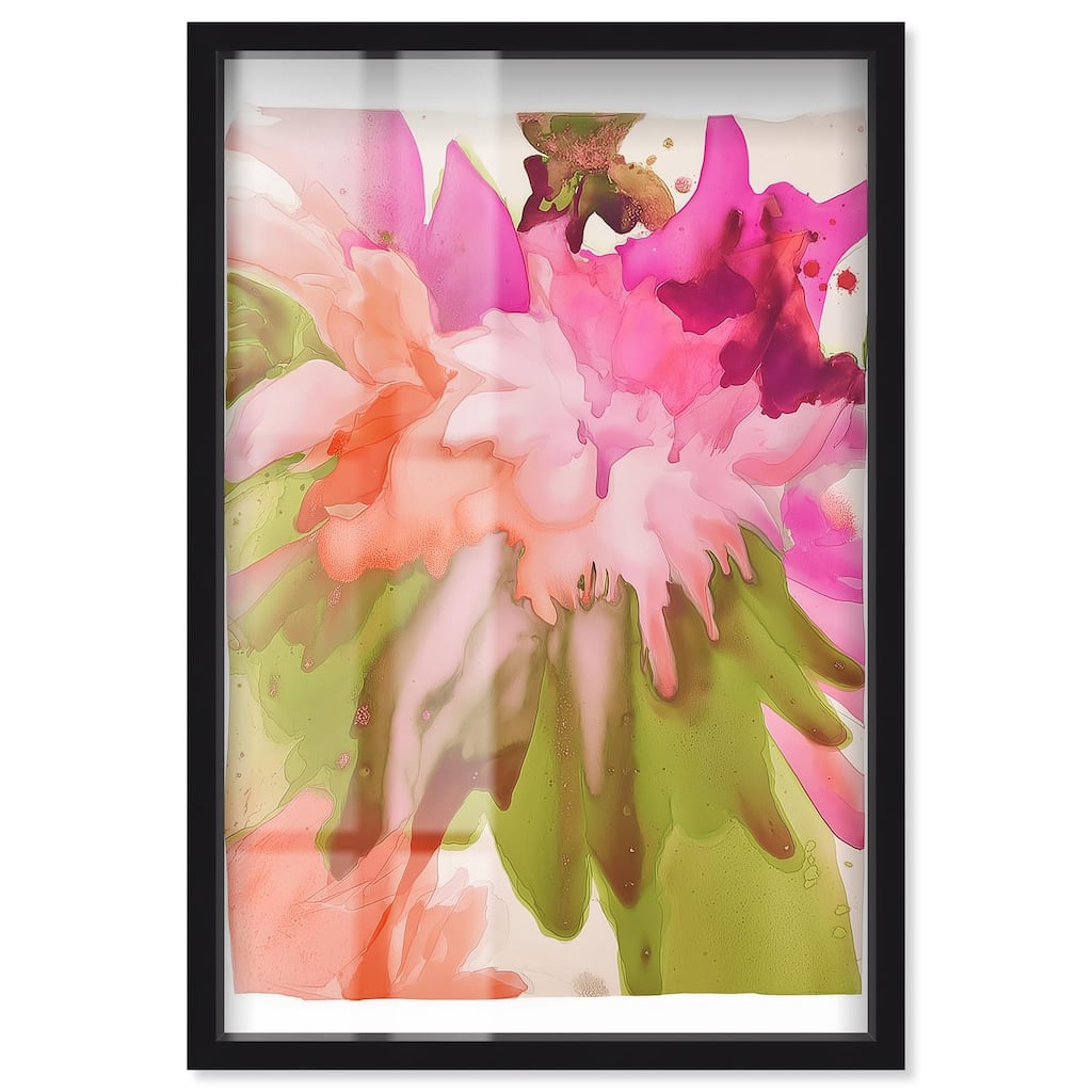 Vibrant Fluidity Floral IV Shadowbox by Art Remedy
