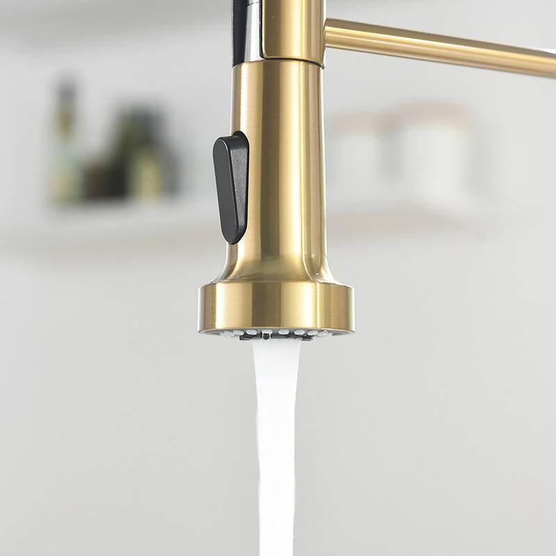 Modern Single Spout Touchless Pull Down Kitchen Faucet with Deck Plate