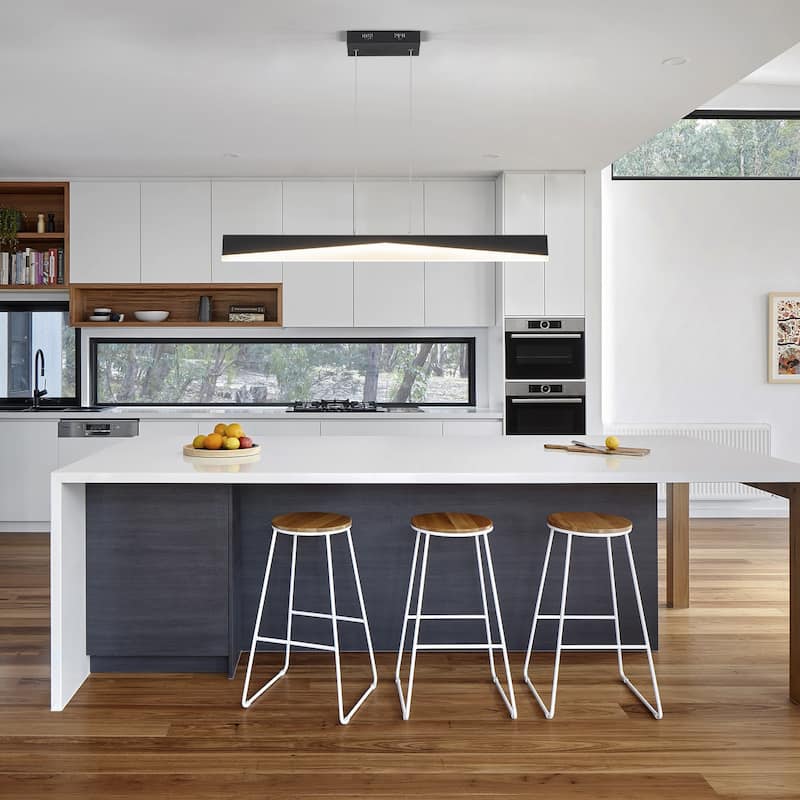 Modern Minimalist Linear LED Pendant Light Adjustable Linear Chandelier - W39.57"