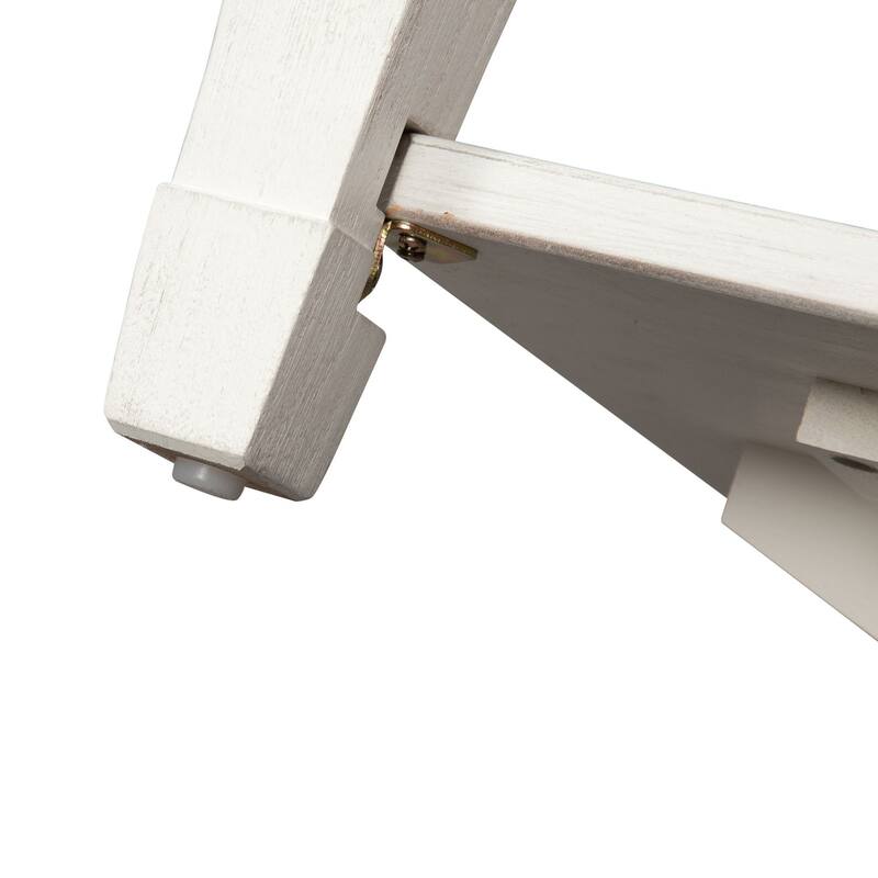 Allyson Park Wirebrushed White & Charcoal Rectangular Cocktail Table
