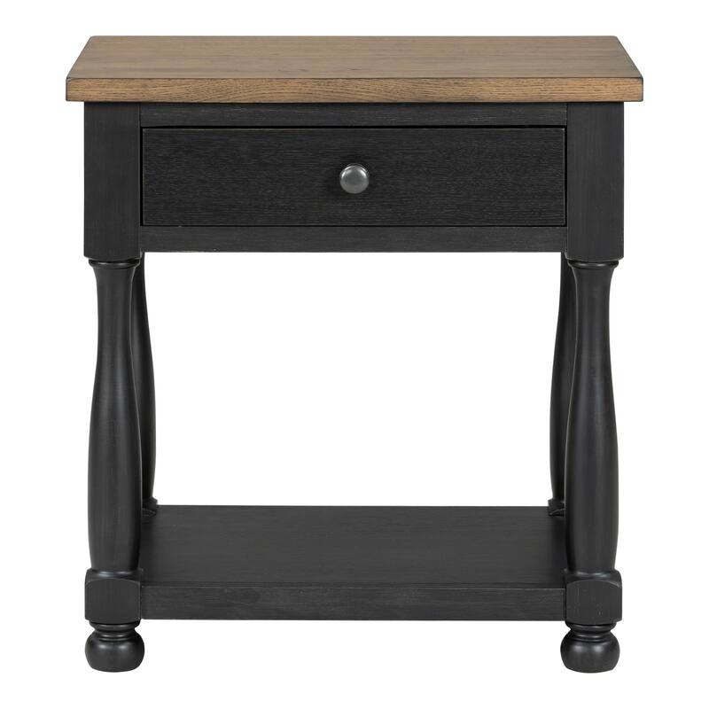 Furniture of America Lucan I 6-Piece Farmhouse Black Solid Wood Panel Bedroom Set