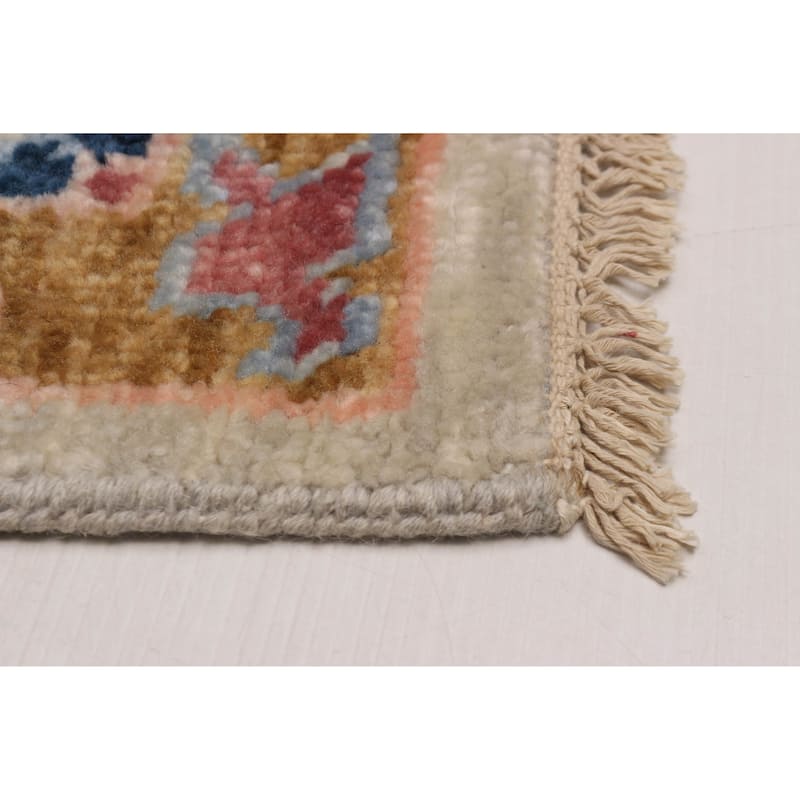 ECARPETGALLERY Hand-knotted Modern Oushak Light Grey Wool Rug - 7' 10" x 9' 10"