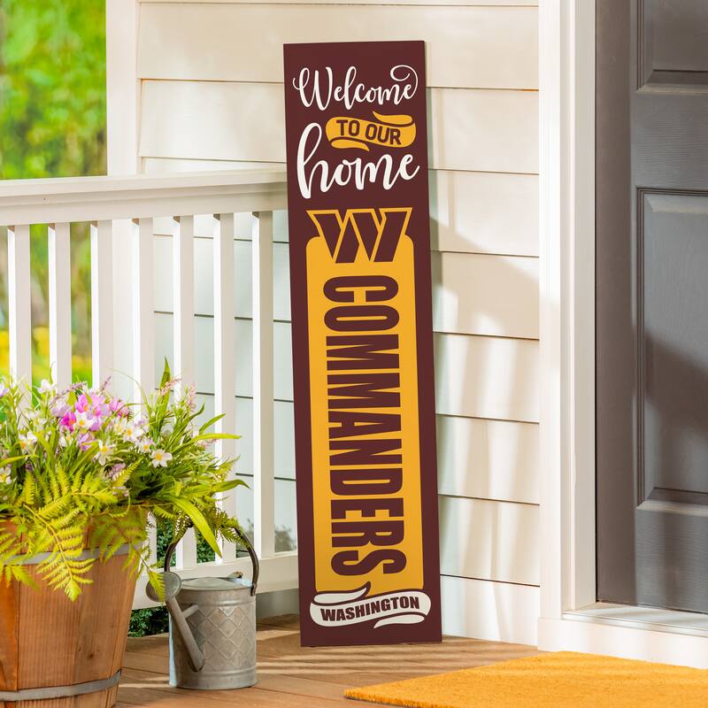 47" Double Sided Seasonal Porch Leaner, Washington Commanders - 47" x 11.25"