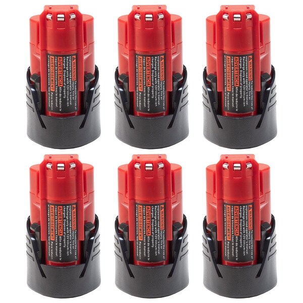 Shop Replacement 1500mah Redlithium Battery For Milwaukee M12 Power Tools 6 Pack On Sale Free Shipping Today Overstock 16913763