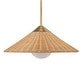 preview thumbnail 3 of 6, Uttermost Phuvinh 1 Light Rattan Shade Pendant - 10H x 20 Dia in.