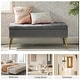 preview thumbnail 76 of 137, HULALA HOME Neptunus Modern 45.5" W Velvet Bedroom Storage Bench for End of Bed with Nailhead Trim