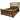 Red Cedar Log - Platform Bed with Double Top Rail and Footboard